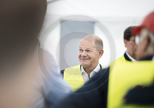 Olaf Scholz Pressereise Brandenburg