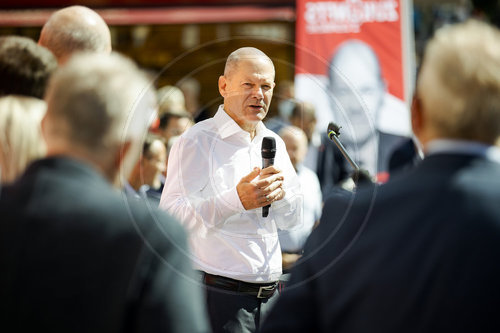 Wahlkampf Olaf Scholz in Nord-Hessen