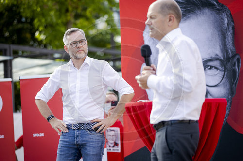 Wahlkampf Olaf Scholz in Nord-Hessen