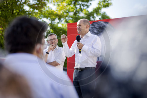 Wahlkampf Olaf Scholz in Nord-Hessen