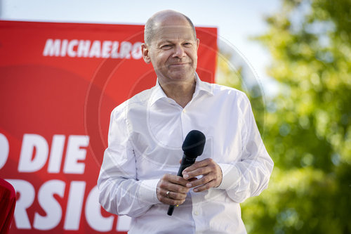 Wahlkampf Olaf Scholz in Nord-Hessen