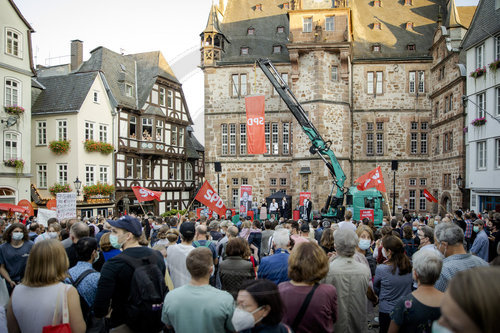 Wahlkampf Olaf Scholz in Nord-Hessen