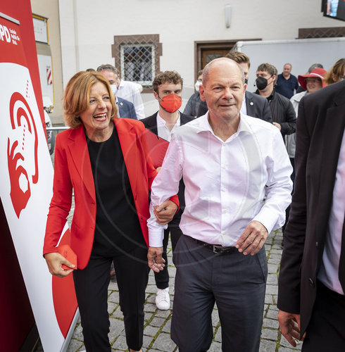 Wahlkampf Scholz in Worms
