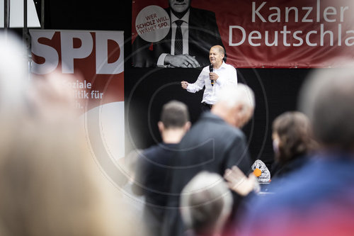 Olaf Scholz im Wahlkampf