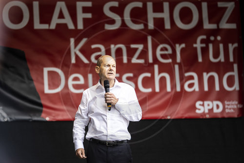 Olaf Scholz im Wahlkampf