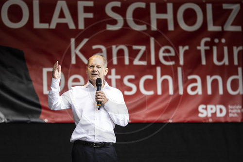 Olaf Scholz im Wahlkampf