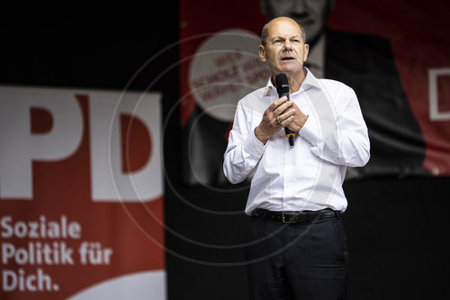 Olaf Scholz im Wahlkampf