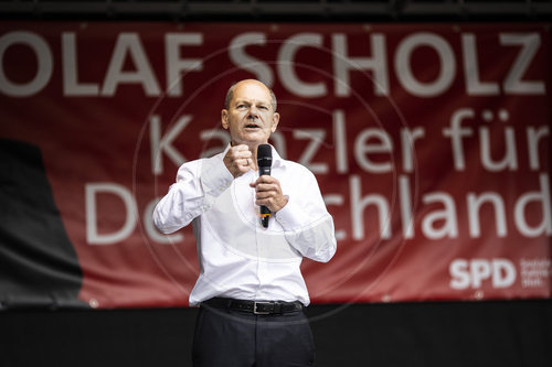 Olaf Scholz im Wahlkampf