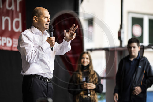 Olaf Scholz im Wahlkampf