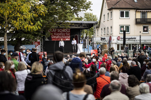 Olaf Scholz im Wahlkampf