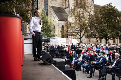 Olaf Scholz im Wahlkampf