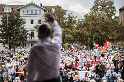 Olaf Scholz im Wahlkampf