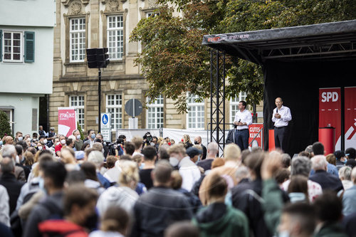 Olaf Scholz im Wahlkampf