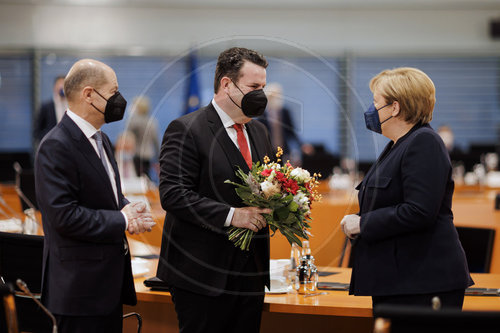 Angela Merkel, Hubert Heil, Olaf Scholz