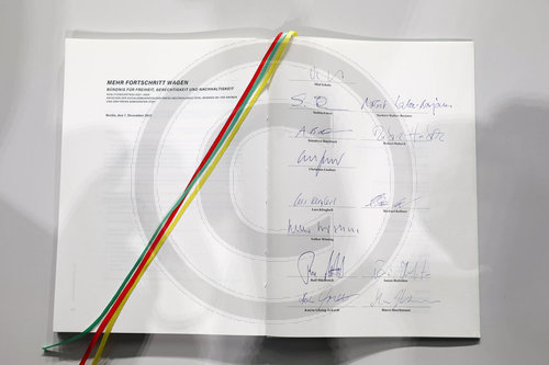 Unterzeichnung des Koalitionsvertrages