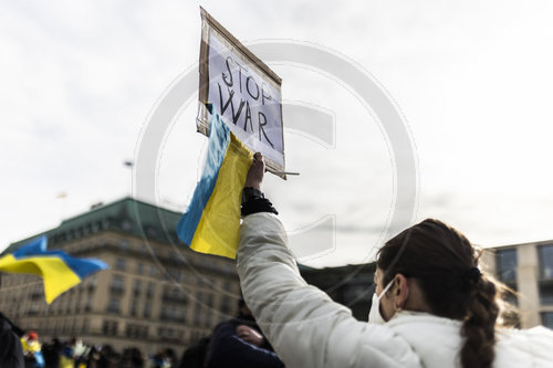 Demonstration fuer die Ukraine