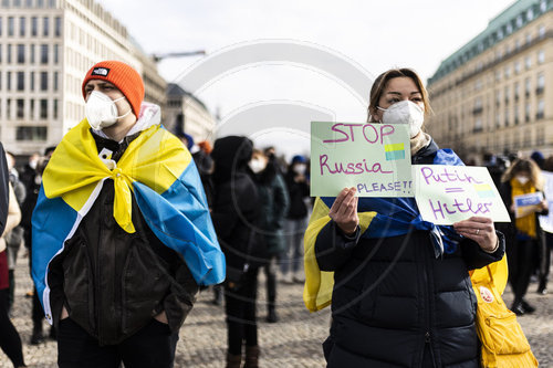 Demonstration fuer die Ukraine