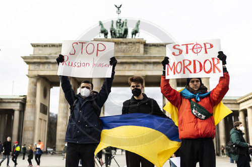 Demonstration fuer die Ukraine