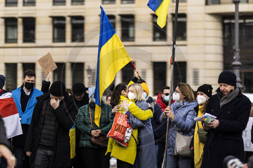 Demonstration fuer die Ukraine