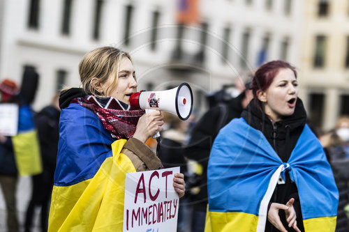 Demonstration fuer die Ukraine