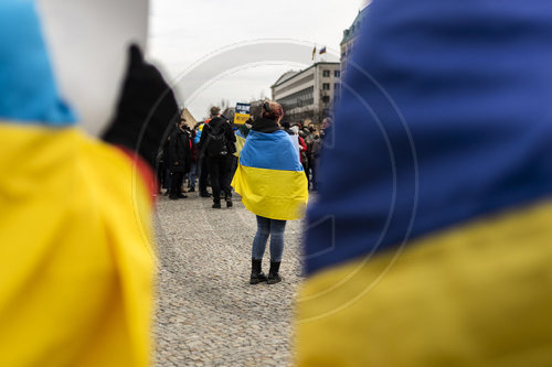 Demonstration fuer die Ukraine