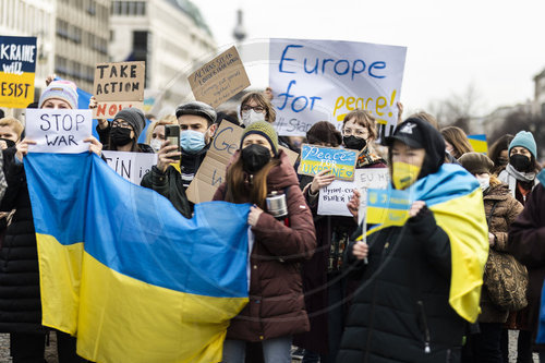 Demonstration fuer die Ukraine