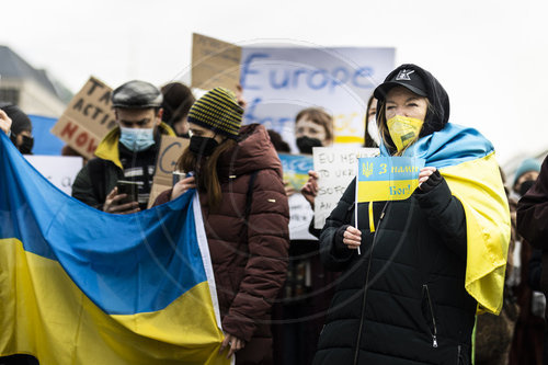 Demonstration fuer die Ukraine