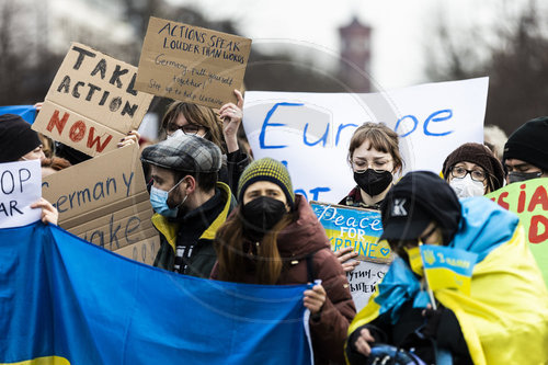 Demonstration fuer die Ukraine