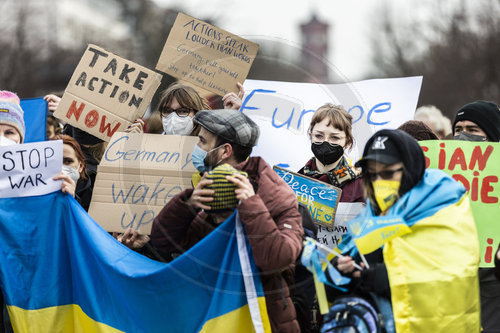 Demonstration fuer die Ukraine