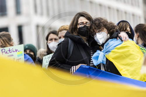 Demonstration fuer die Ukraine