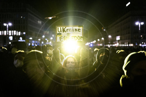 Demonstration fuer die Ukraine