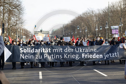 Demo gegen den Einmarsch Russlands in die Ukraine