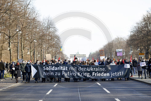 Demo gegen den Einmarsch Russlands in die Ukraine