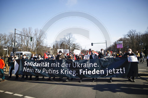 Demo gegen den Einmarsch Russlands in die Ukraine