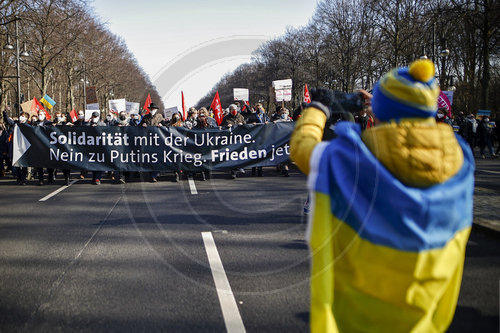 Demo gegen den Einmarsch Russlands in die Ukraine