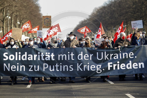 Demo gegen den Einmarsch Russlands in die Ukraine