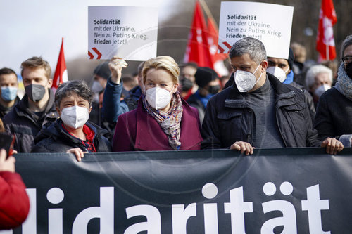 Demo gegen den Einmarsch Russlands in die Ukraine