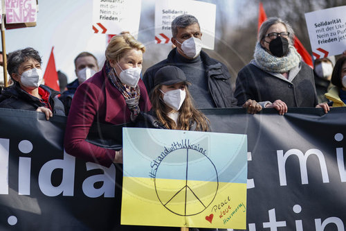 Demo gegen den Einmarsch Russlands in die Ukraine