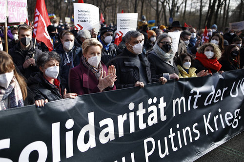 Demo gegen den Einmarsch Russlands in die Ukraine