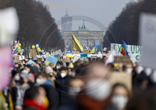 Demo gegen den Einmarsch Russlands in die Ukraine