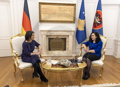 Bundesaussenministerin Baerbock in Pristina