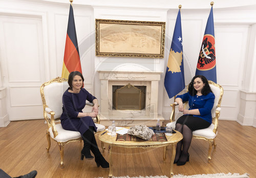 Bundesaussenministerin Baerbock in Pristina