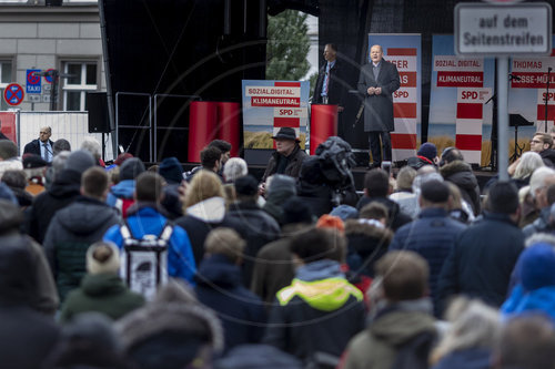 Bundeskanzler Olaf Scholz besucht eine Wahlkampfveranstaltung der SPD Schleswig-Holstein zur kommenden Landtagswahl 2022