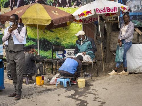 Strassenszene in Addis Abeba