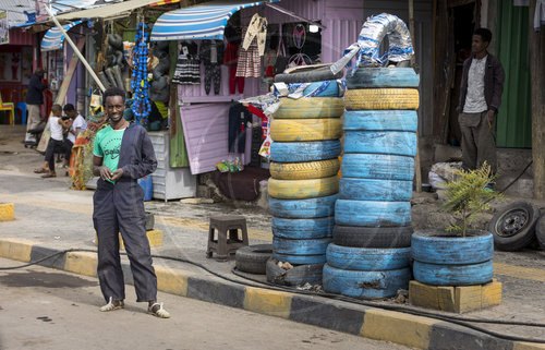 Strassenszene in Addis Abeba