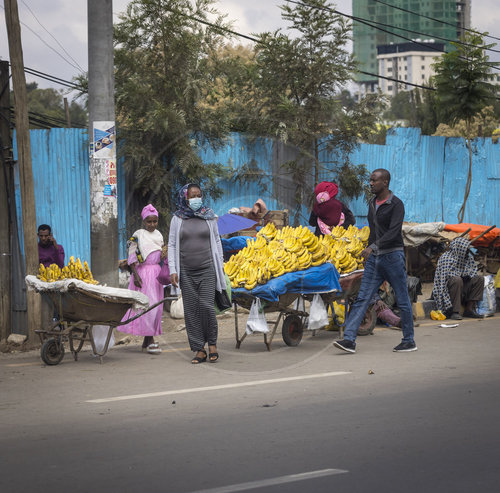 Strassenszene in Addis Abeba