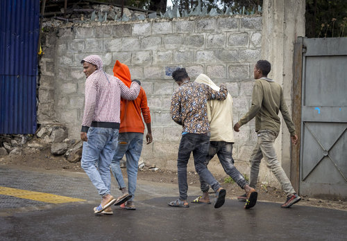 Strassenszene in Addis Abeba