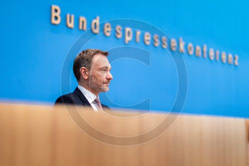 Bundesfinanzminister Christian Lindner in der BPK Vorstellung Entwurf Bundeshaushalt 2023