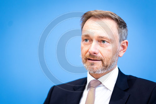 Bundesfinanzminister Christian Lindner in der BPK Vorstellung Entwurf Bundeshaushalt 2023