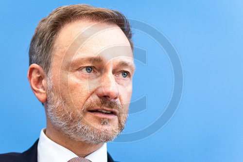 Bundesfinanzminister Christian Lindner in der BPK Vorstellung Entwurf Bundeshaushalt 2023